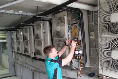 نصب سیستم تهویه مرکزی (GHP)